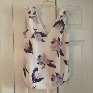 Banana Republic White Floral Blouse